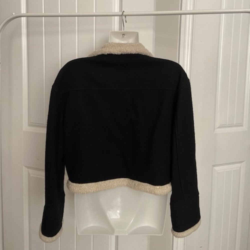 le chateau Black Wool Blend Jacket Size S - Picture 4 of 8